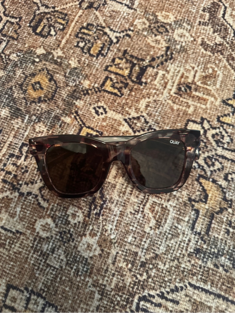 Quay Tortoiseshell Square Sunglasses - Brown Lenses